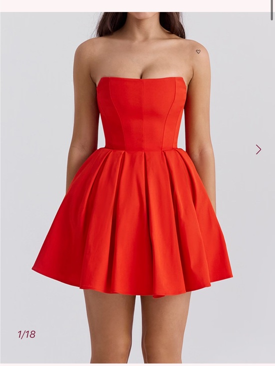 House of CB Dresses & Skirts - House of CB Strapless Red Fit-and-Flare Mini Dress
